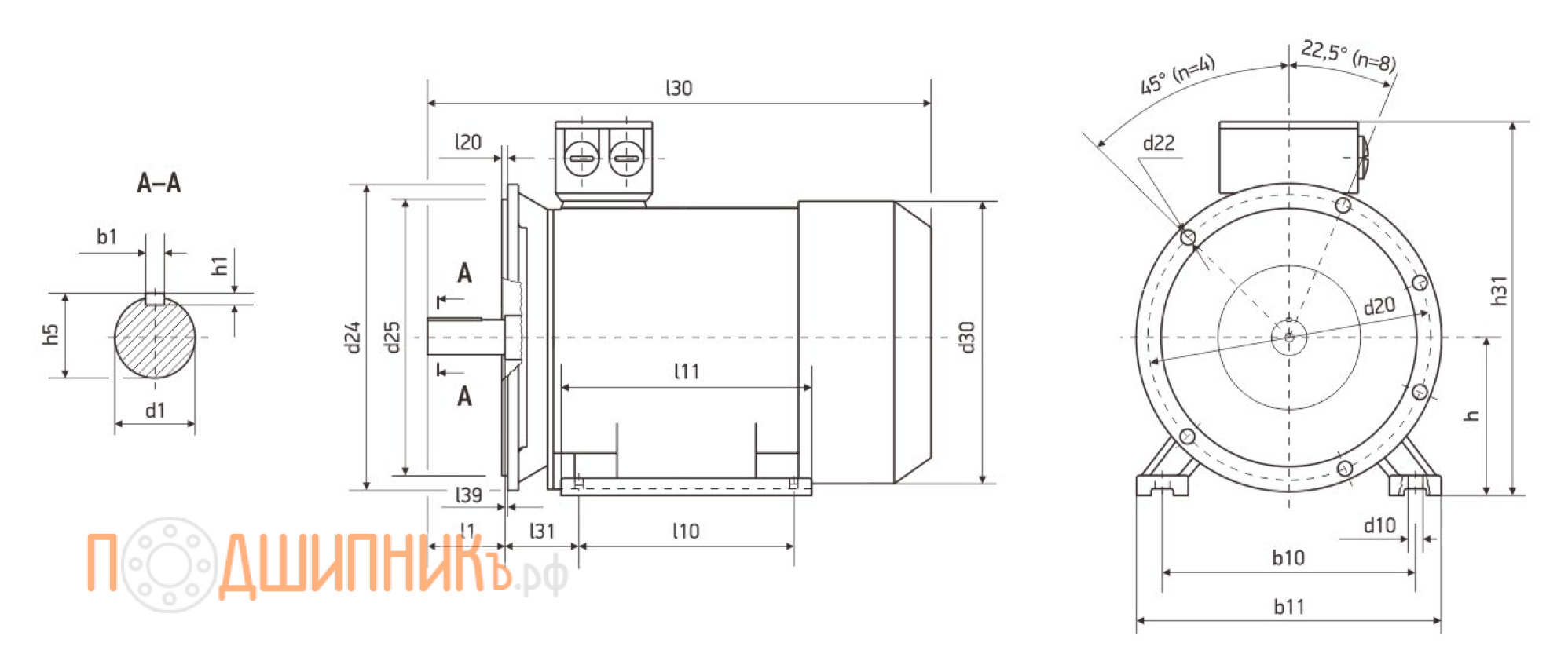 Исполнение АИР80MB8 0,55*750 220/380V IM2081 (B35) комбинированное с большим фланцем