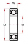 Схема и чертеж 6201 BHTS 2RS C3 VT 180 от BECO