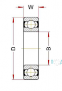 Схема и чертеж 61814 BHTS 2RS C4 VT 200 от BECO