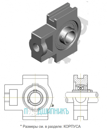 Схема и чертеж UCT 212 BSS 2RS NSF H1 от BECO