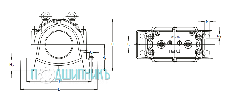 Габаритные размеры SD 3144 от IBU - 200 мм
