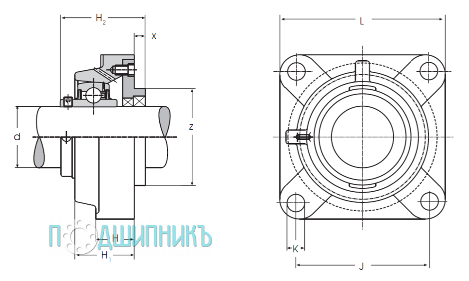 Схема и чертеж FWS 70 U SPEC от PTI