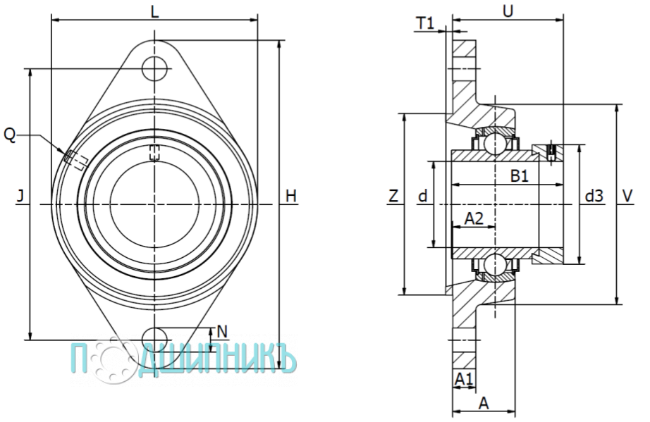 Схема и чертеж OWFZ 40 A-RCJTZ40 от PTI