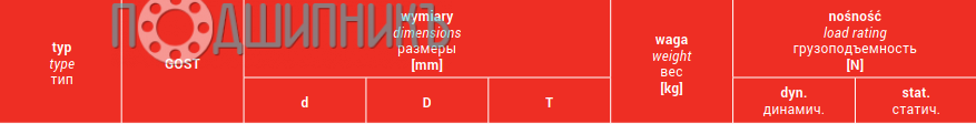 Характеристики подшипника 32026 от MTM