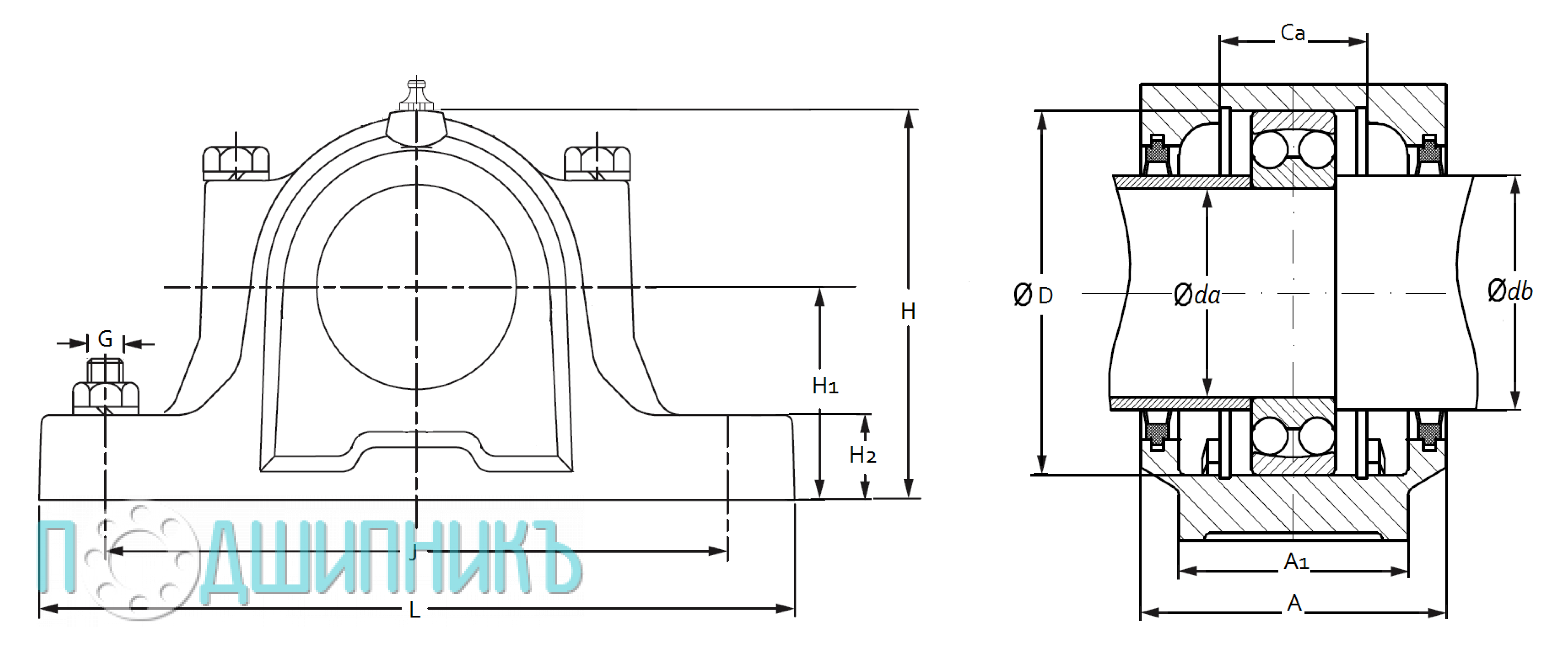 Схема и присоединительные размеры SNH 306 от WXING