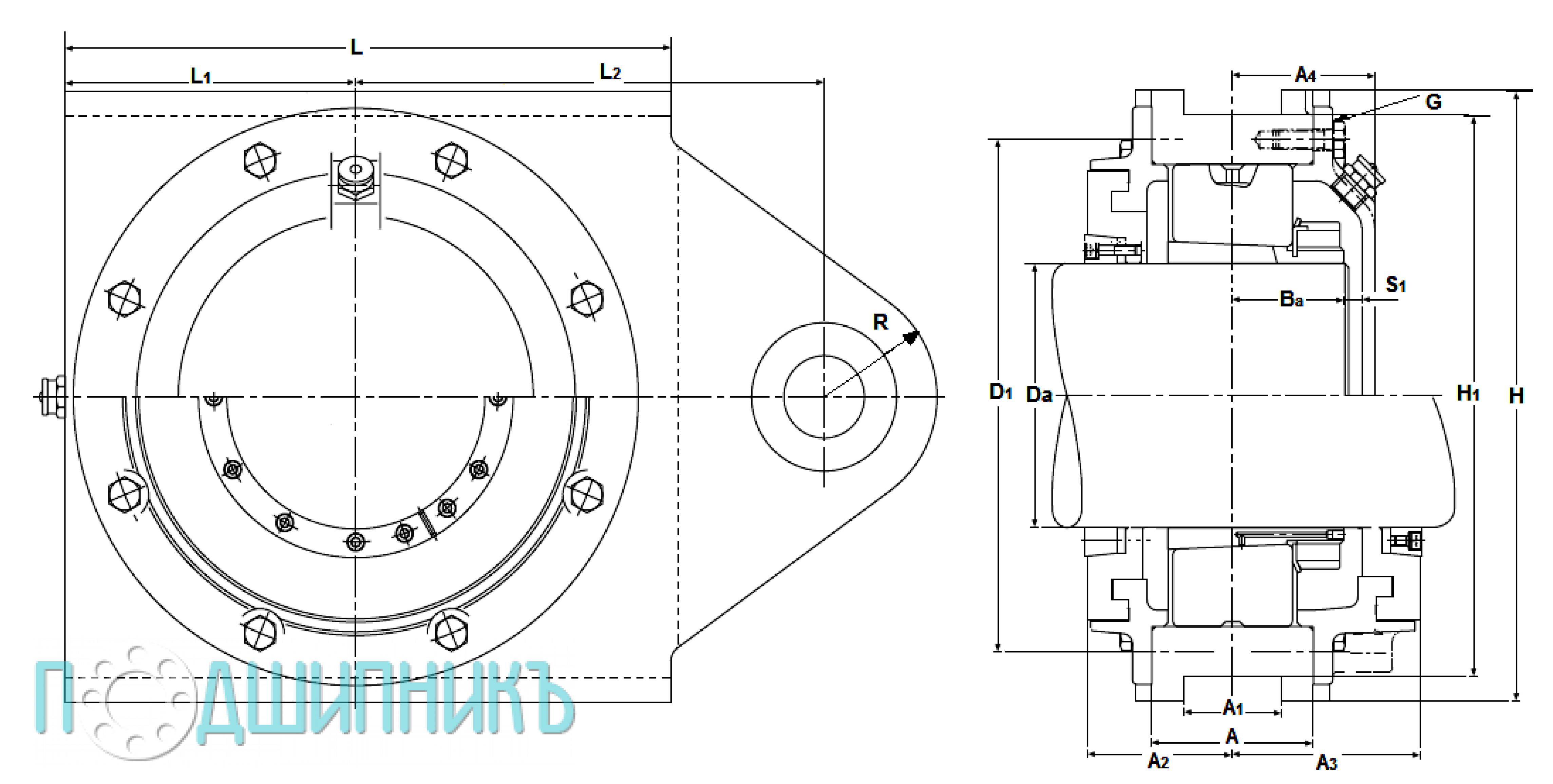 Схема и присоединительные размеры THD 3040 от WXING